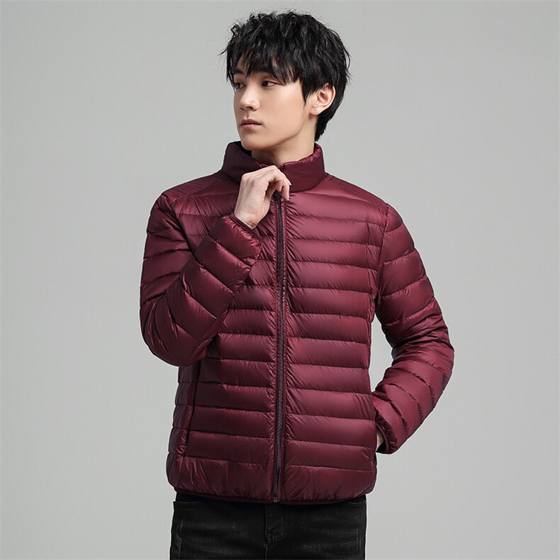 常年大货男青年90绒立领轻薄羽绒服外套秋冬休闲羽绒轻便外套,男装羽绒服,钱塘723