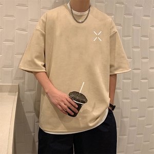 麂皮绒短袖t恤男大码半袖男 JD82305-P25图片