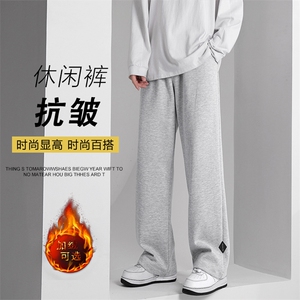 美式卫裤男秋冬季新款加绒加厚休闲裤WK87-1常规特批28加绒特批33图片