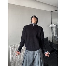 JY243-P52新款开衫毛衣美式复古休闲慵懒风V领针织衫男纯色外套，男装针织衫/毛衣，星座1501-3