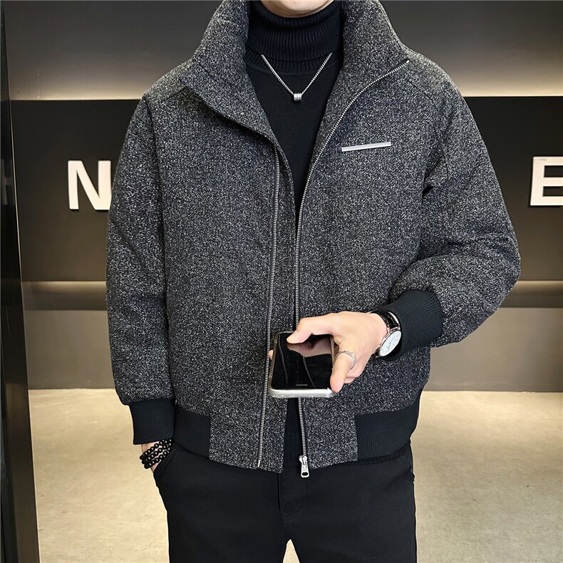 标50绒轻薄立领羽绒服男冬季2025新款毛呢外套A313-6669-P215,男装羽绒服,电商A313