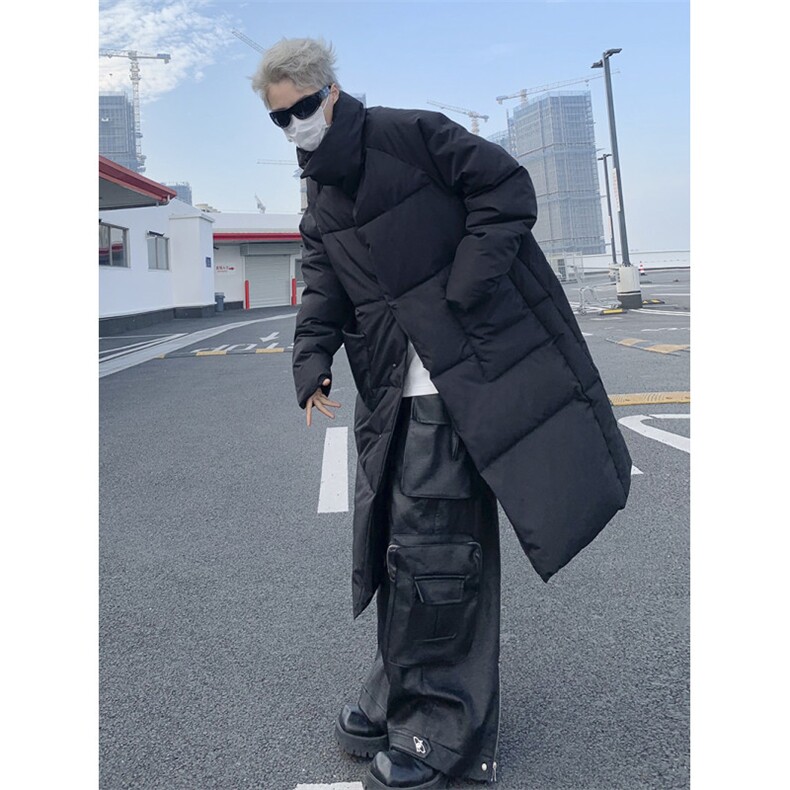 中长款大口袋设计羽绒棉服男士暗黑风宽松棉衣保暖,男装棉衣,星座1610（原2004）
