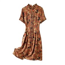 法单外贸原单出口品牌剪标尾单女装真丝收腰碎花桑蚕丝奢华连衣裙，女装连衣裙，阿舍尔精品