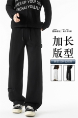 190加长版高个子卫裤男春秋宽松直筒阔腿运动裤休闲百搭KZ085P50，男装休闲裤，电商B312