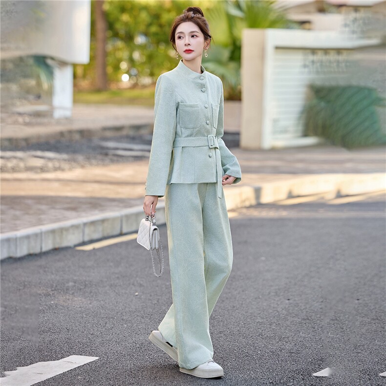 2026春季港风新款淑女气质收腰御姐炸街两件套套装,女装套装/套裙,伊仟回