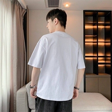 25179-特P38港风宽松纯棉印花短袖T恤夏季时尚休闲T恤男打底衫，男装T恤，电商D310B-1