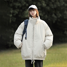 现货冬季美式休闲加厚雪山外套夹克立领纯色三防户外工装棉服，男装夹克，电商A486-1
