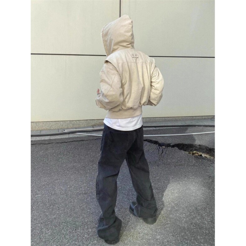 M66-P110美式哈灵顿夹克男秋冬季座山雕重磅帆布外套短款加绒棉服,男装夹克,星座215-1