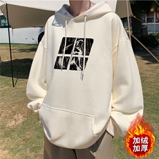 ！重磅大码M-4XL得物品质加厚连帽卫衣RH6245-特P35加绒P43，男装卫衣，星座610B-1