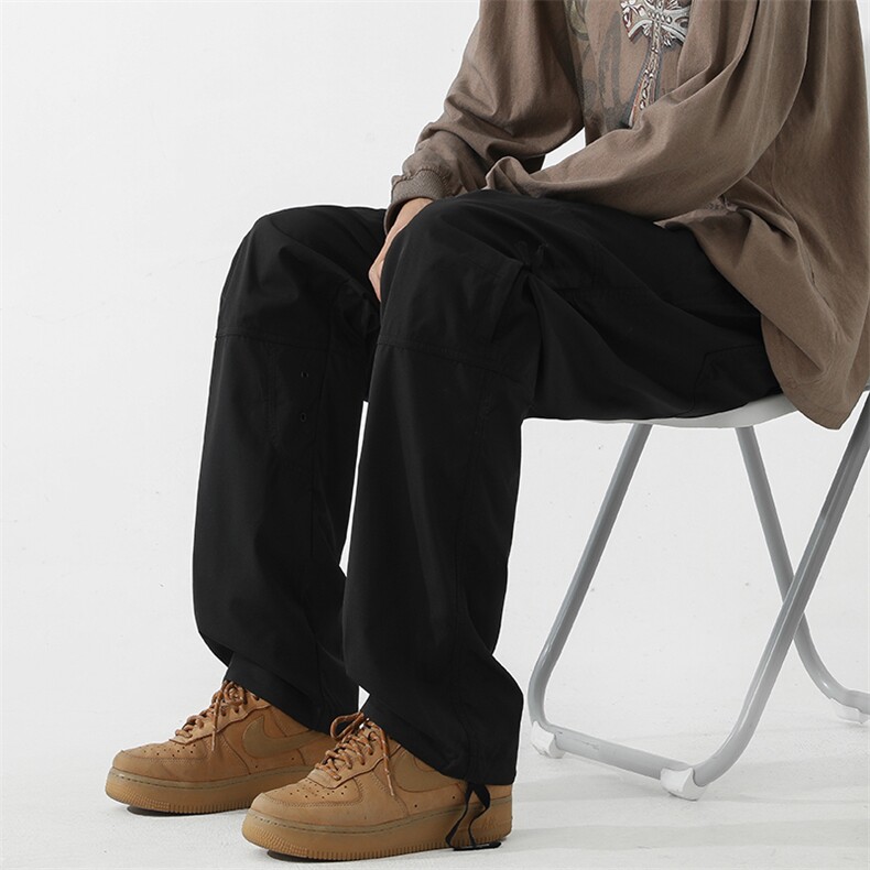 美式机能降落伞兵裤男秋季cleanfit裤微喇叭工装冲锋裤MK552-p36,男装休闲裤,星座1008