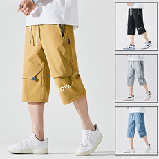 2025夏季新款男士七分裤时尚休闲马裤潮流男裤子KZ1082-P28，男装休闲裤，星座217-4