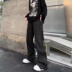 美式高街裤子男新款宽松直筒裤休闲水洗牛仔裤Z8830P43，男装牛仔裤，星座1116-2
