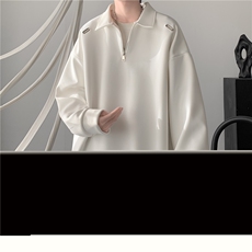 wassuphappy半拉链卫衣男款春秋季潮流重磅polo领上衣服休闲外套，男装卫衣，星座809A(原222-1)