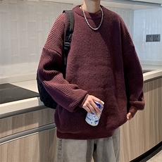 男毛衣水洗貂毛新款秋冬季潮牌圆领上衣针织打底衫，男装针织衫/毛衣，星座716-2