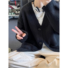 休闲日系上衣纽扣设计都市街头风针织开衫毛衣HY415TP55控88，男装针织衫/毛衣，电商A102B