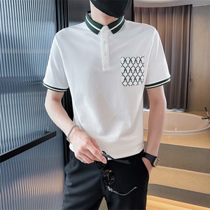 主推款2025夏季T恤翻领Polo衫新款潮流时尚翻领口袋设计T0288-P48图片