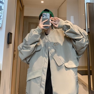 美式刺绣飞行员夹克棒球服男春秋季港风潮牌宽松百搭情侣外套图片