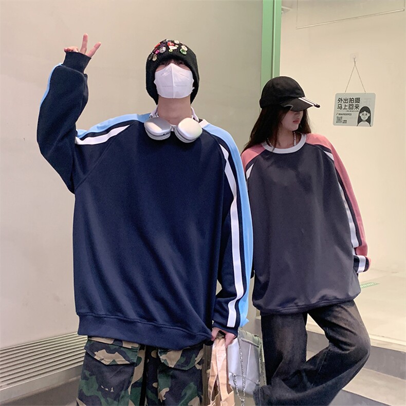 特P38二开无差价长袖百搭春秋圆领卫衣-HW3995港风,男装卫衣,电商A003
