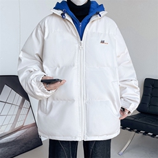 冬季连帽加厚棉衣男皮棉服字母宽松大码棉袄潮流A266-P02-P85，男装棉衣，电商A266