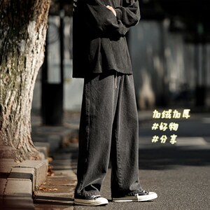 牛仔裤男冬季裤子韩版直筒休闲裤A166-JW110-特P32白色37控65图片