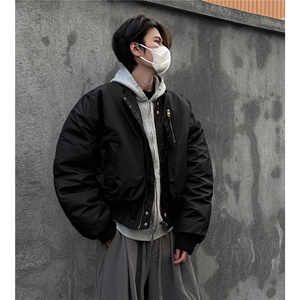 冬季美式飞行员短款加厚棉衣冬装棒球领棉服男装外套S376-特125图片