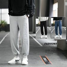 2021春秋季新款休闲裤子男潮牌束脚裤篮球百搭宽松运动卫裤DF22T，男装休闲裤，电商A102
