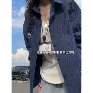 XZ809A/SYR23/特P28/控55  泡泡格腊肠狗绣花长袖衬衫图片