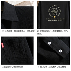 QC58163-P45亚七分袖衬衫男大码五分袖衬衣男短袖，男装衬衫，电商A040A