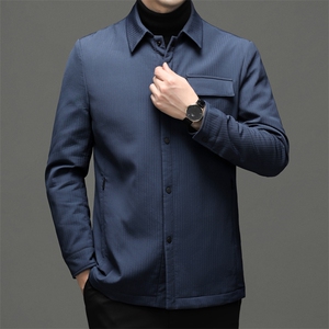 商务休闲棉衣中年男加厚保暖外套冬季新款翻领棉服 YYM33617-P185图片