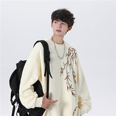 抖音品质秋季新款风纯棉印花宽松圆领卫衣wycm262特批28-控49，男装卫衣，星座605(原A050)