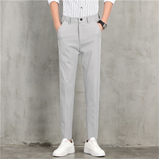 8088p35春季新款长裤西裤男修身商务正装休闲裤小脚垂感西装裤男，男装西裤，星座224