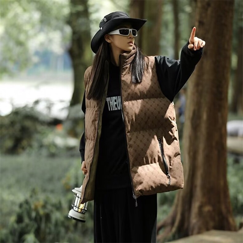 2023满印B棉衣马甲男装女装面包服棉衣保暖马夹拉链立领MF037-P57,男装背心/马甲,星座412