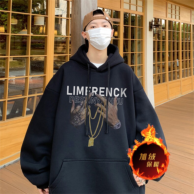 500克重磅秋冬美式加绒加厚卫衣外套DL1576常规特P35加绒特40,男装卫衣,电商A486