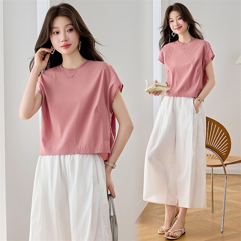 2026夏装新款简约时尚休闲上衣，女装T恤，阿丹