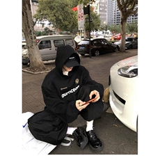 时尚印花连帽卫衣男女加绒加厚秋冬款宽松oversize美式外套上衣男，女装短外套，四季星座505
