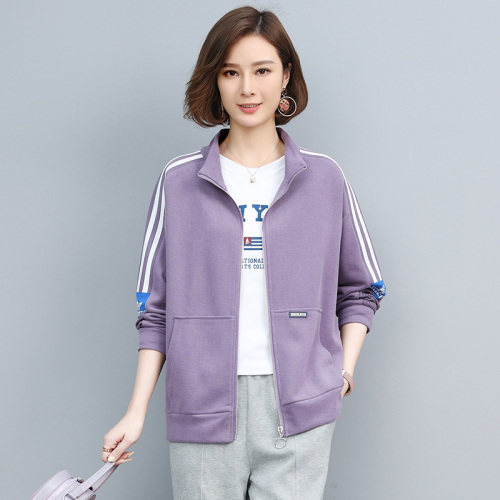 2023春装新款时尚休闲气质圆领个性宽松舒适开衫卫衣外套，女装T恤，丽影随形