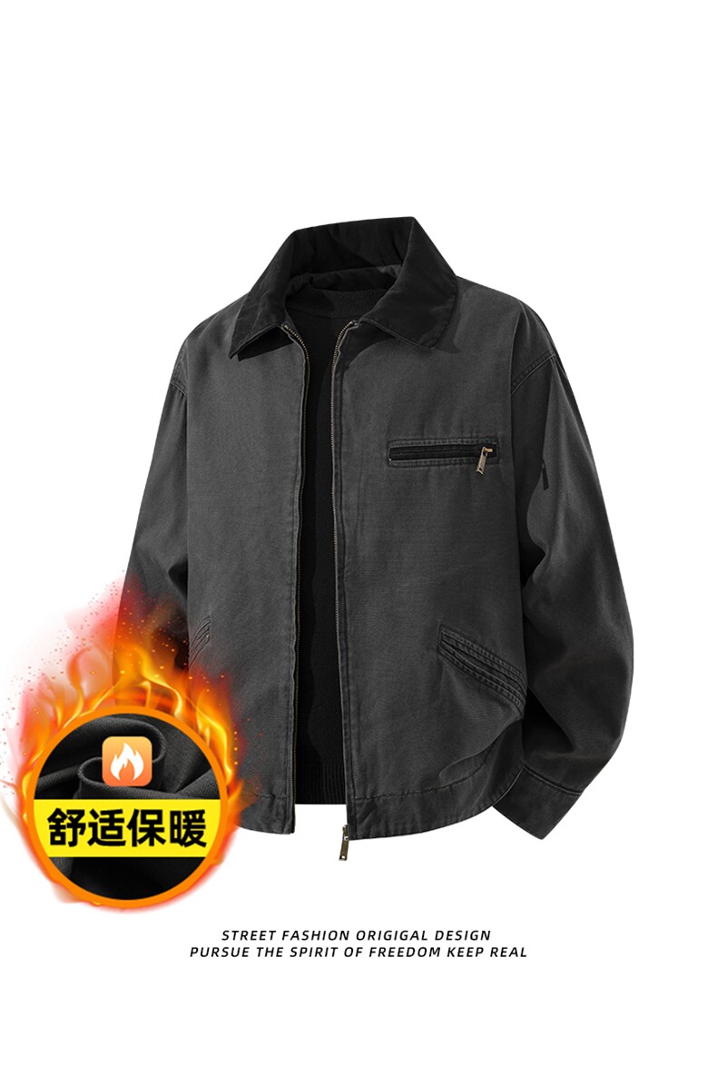 重磅美式水洗做旧工装秋冬新款夹克棉衣外套436-996-P125178,男装夹克,电商A436