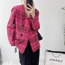 〖现货〗韩版格子西装，女装西装，悠奈尔