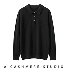 2025年秋季T恤长袖时尚通勤休闲百搭，男装羊绒套衫，朝思纯山羊绒