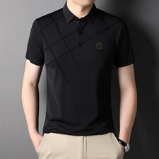 男士短袖T恤翻领POLO衫潮流轻商务夏季休闲时尚体恤上衣P55，男装Polo衫，星座1105-3