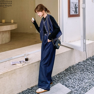 26春大货 仿牛仔三件套(马甲+裤子+打底衫)2D001-6612-P185-K268图片