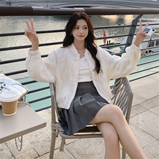 新中式国风刺绣棒球服外套女2025春秋季新款宽松显瘦短款夹克上衣，女装短外套，先锋丽姿
