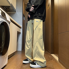 8XL-M休闲裤男日系潮牌拼接宽松阔腿裤直通工装裤K9103P68控88，男装工装外套，电商D206-1
