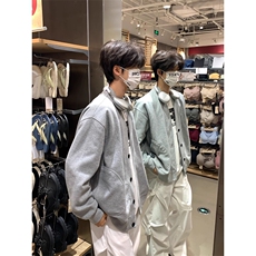 抖音得物高品质二开26春季美式潮牌宽松卫衣开衫日系肌理男女外套，女装短外套，电商A443
