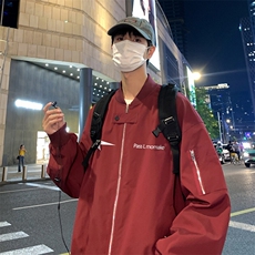 2025港风夜景宽松时尚棒球领冲锋衣夹克外套F362P65控88，男装夹克，电商A247