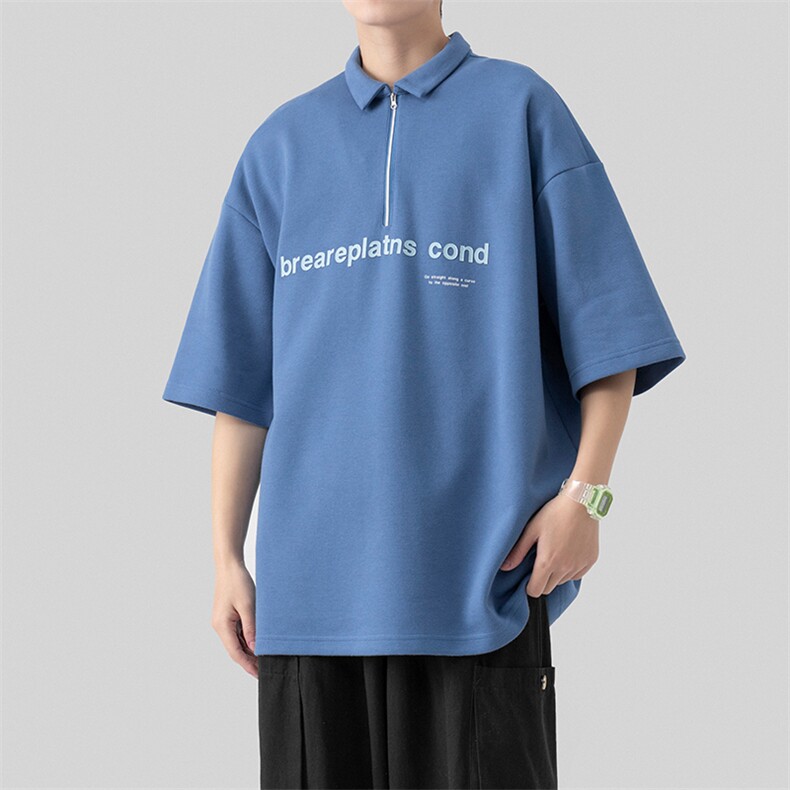 夏季新款POLO杉休闲潮流美式华夫格百搭翻领短袖T恤PL3320-P52,男装T恤,星座717