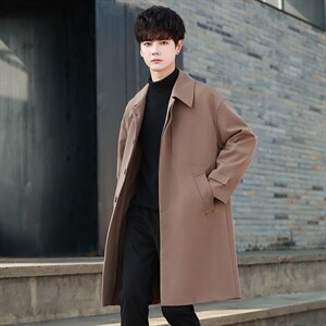 2022TIM秋冬翻领韩版英伦风街拍潮流风衣男外套888-P165图片