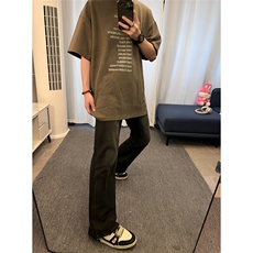 美式hiphop牛仔裤修身直筒微喇叭裤68，男装牛仔裤，星座310A-4