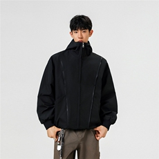 可二开拉链装饰解构大码M-5XL夹克男聚酯纤维JK78092P69控108，男装夹克，星座227-7