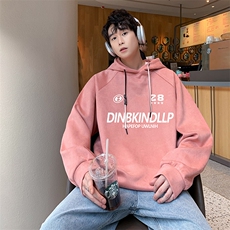 港风抖音直播得物高品质宽松麂皮绒连帽卫衣W6201P48，男装卫衣，电商C408-1(原B339-1)